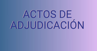 Actos de adjudicación 2026